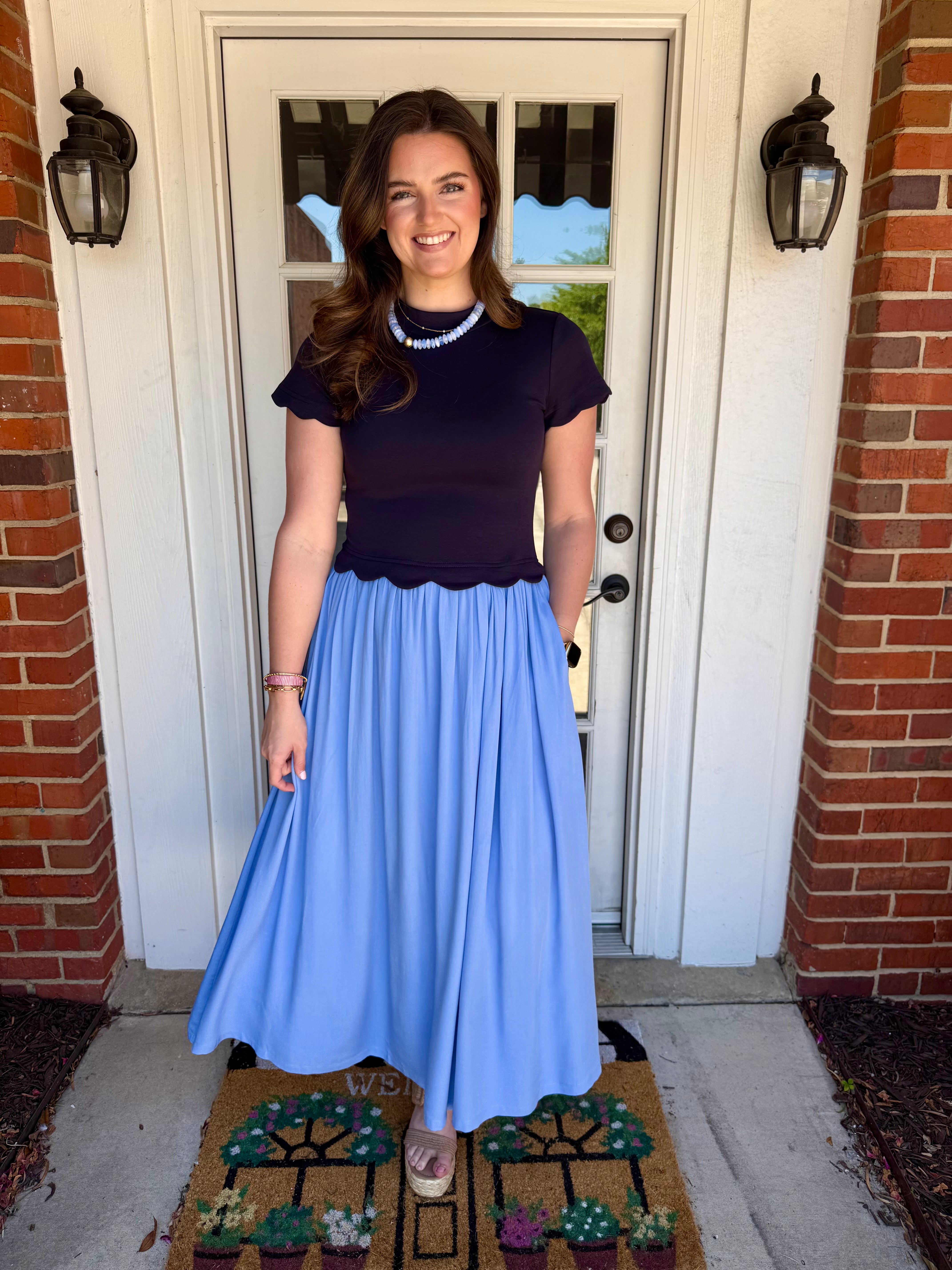 Lee Scallop Dress – PinkStable Lee Scallop Dress – PinkStable
