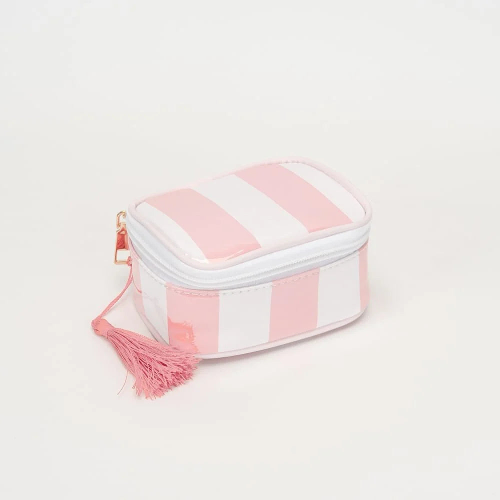 Caroline Stripe Travel Jewelry Case