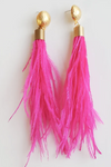 Hot Pink Feather Earring
