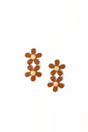 Tan Flower Earrings