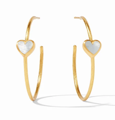 Esme Heart Hoop Earrings